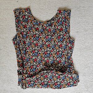 Maeve Floral Tank Top - Red, Blue, Orange, Black